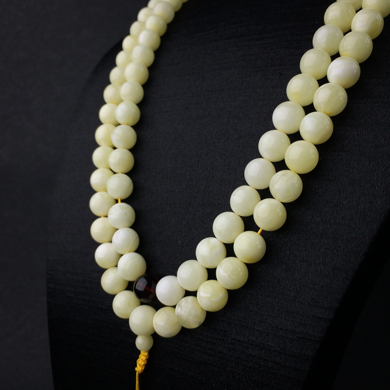 浅黄白蜜佛珠 - 红掌柜