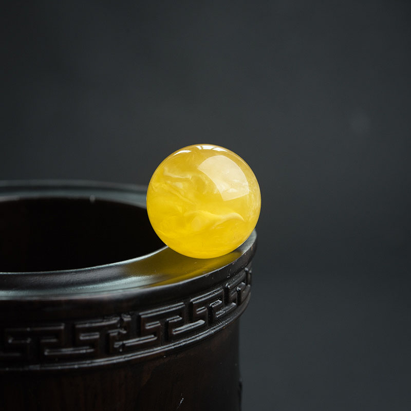 波罗的海天然蜜蜡圆珠-红掌柜