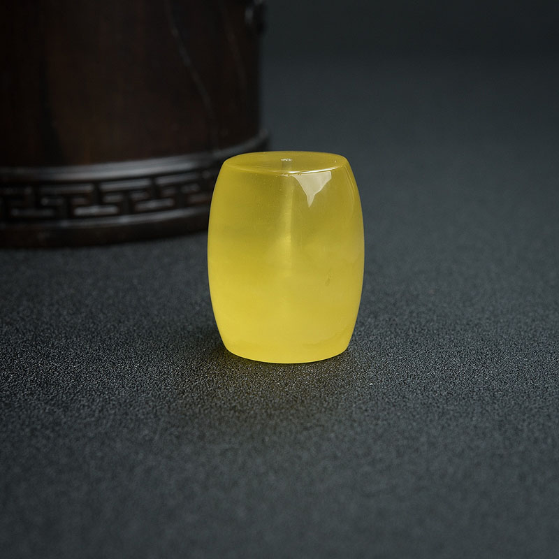 天然鸡油黄金绞蜜桶珠-红掌柜