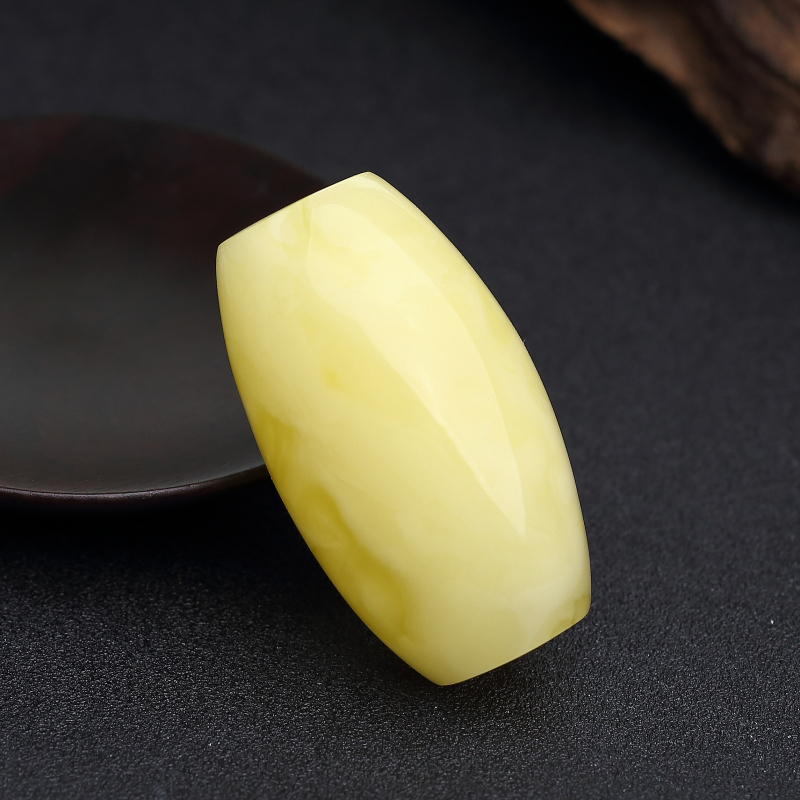 天然浅黄蜜蜡桶珠-红掌柜