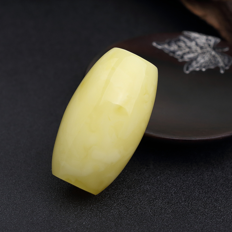 波罗的海浅黄蜜蜡桶珠-红掌柜