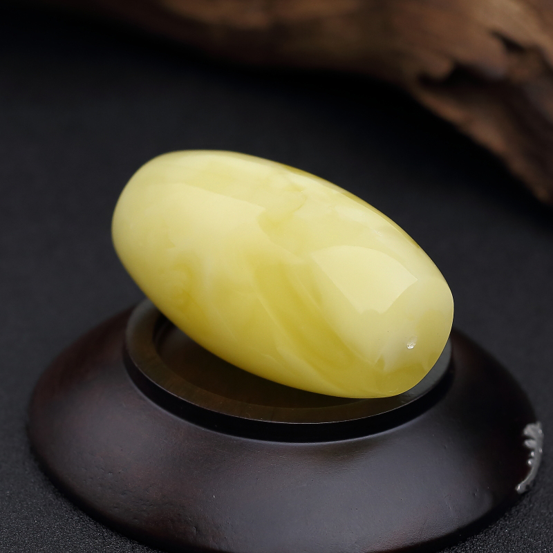 浅黄蜜蜡桶珠-红掌柜