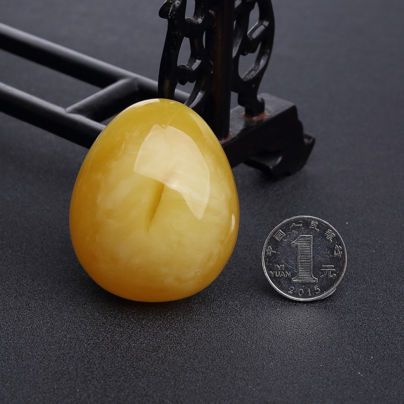 天然波罗的海蜜蜡水滴吊坠-红掌柜