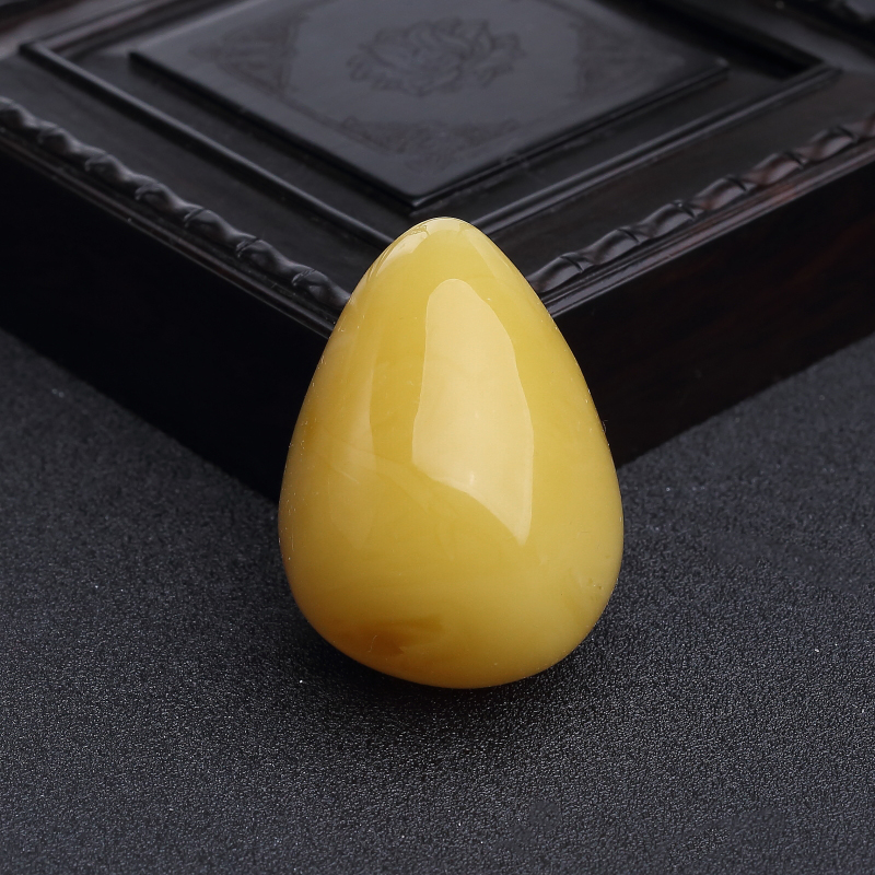 鸡油黄蜜蜡随形吊坠-红掌柜