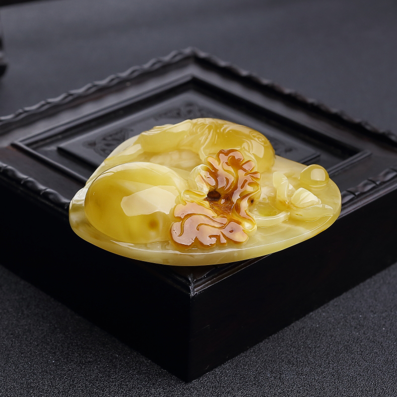 波罗的海蜜蜡吊坠-红掌柜