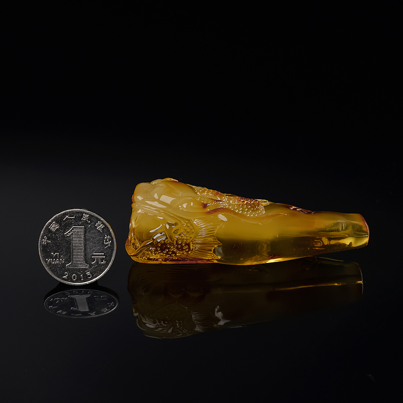 俏色蜜蜡烟嘴-红掌柜