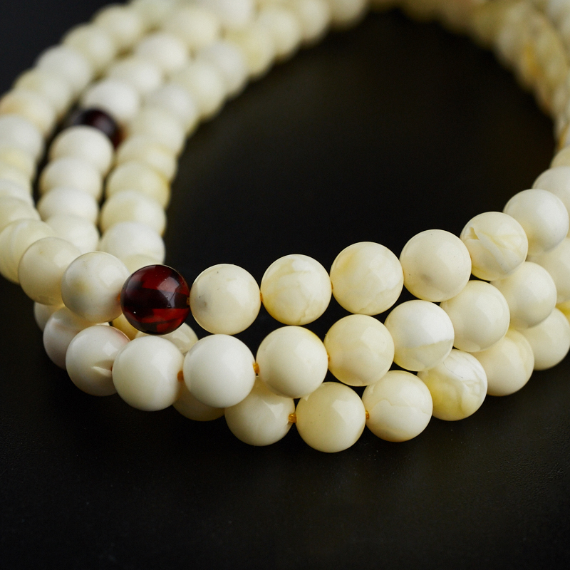 白花蜜108佛珠-红掌柜