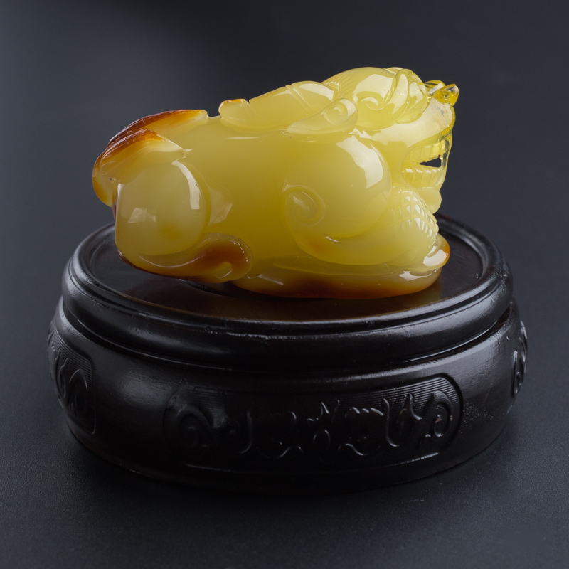 波罗的海天然满黄蜜蜡吊坠-红掌柜