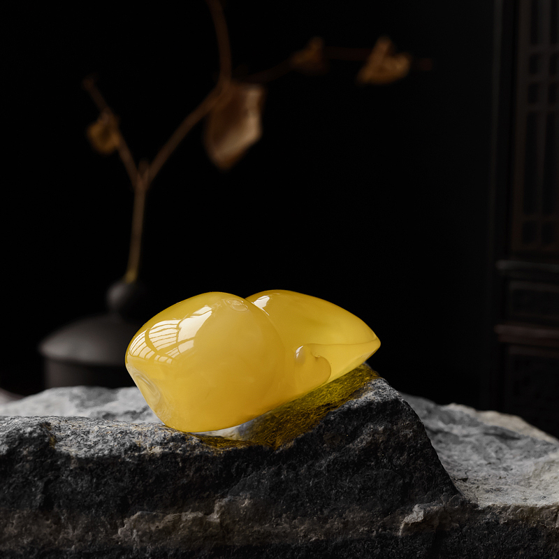 波罗的海天然鸡油黄蜜蜡葫芦 - 红掌柜