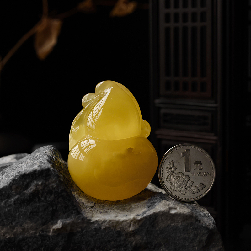 鸡油黄蜜蜡葫芦 - 红掌柜