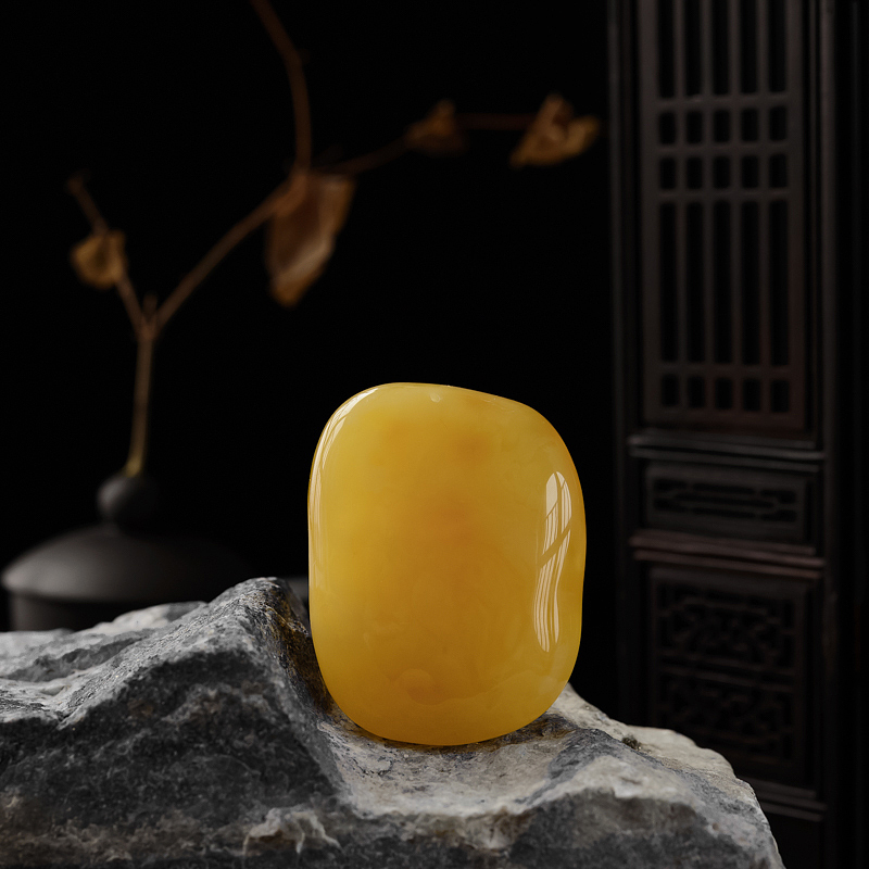 蜜蜡连年有余吊坠 - 红掌柜