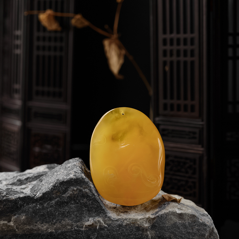 年年有余蜜蜡吊坠 - 红掌柜