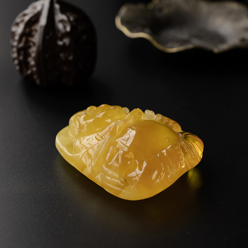 鸡油黄弥勒佛吊坠 - 红掌柜