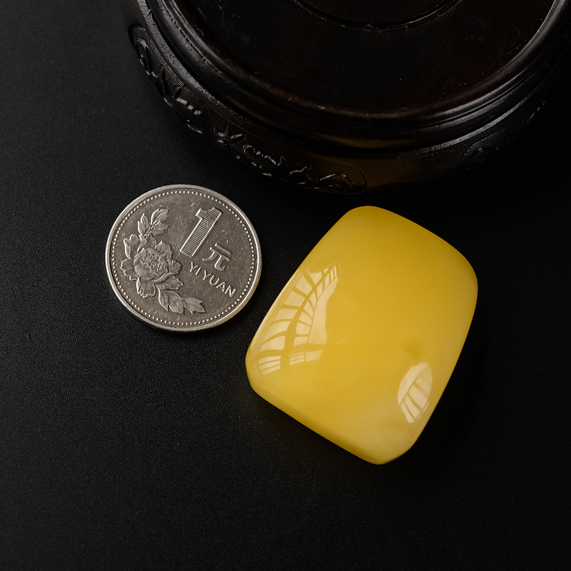 波罗的海鸡油黄蜜蜡无事牌 - 红掌柜