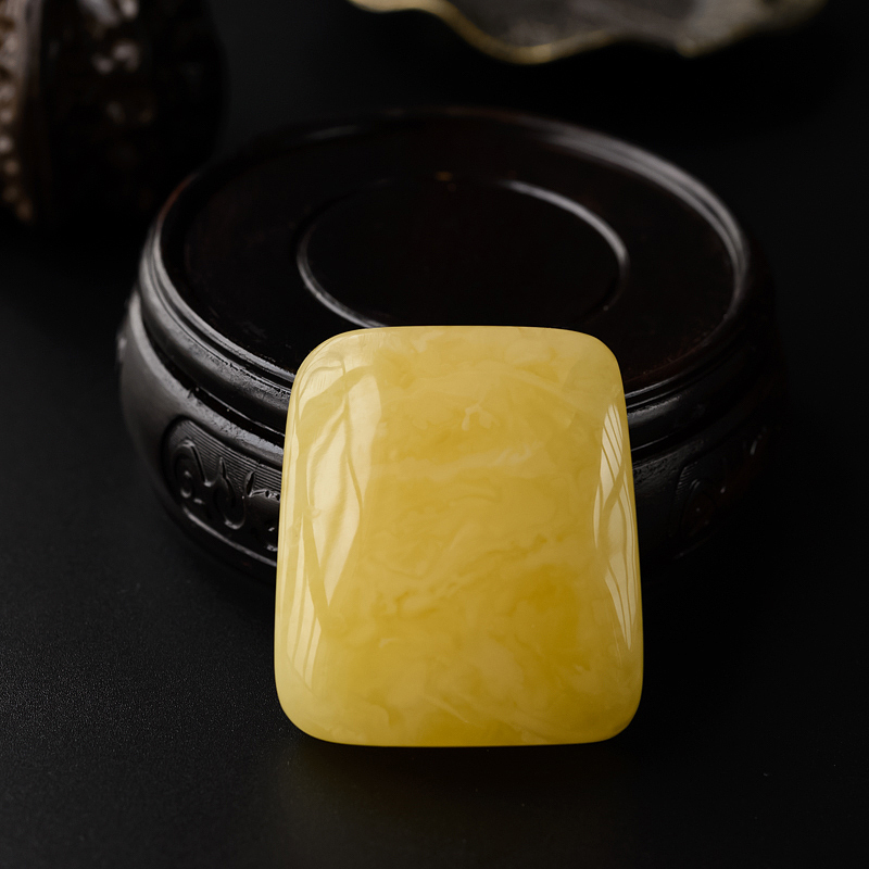 波罗的海天然满蜜鸡油黄蜜蜡无事牌吊坠 - 红掌柜