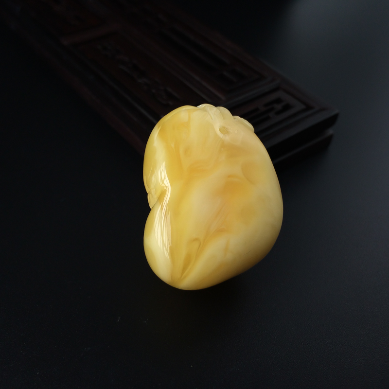 满蜜黄白蜜蜜蜡钱袋吊坠 - 红掌柜