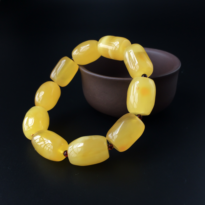 蜜蜡桶珠手串 - 红掌柜