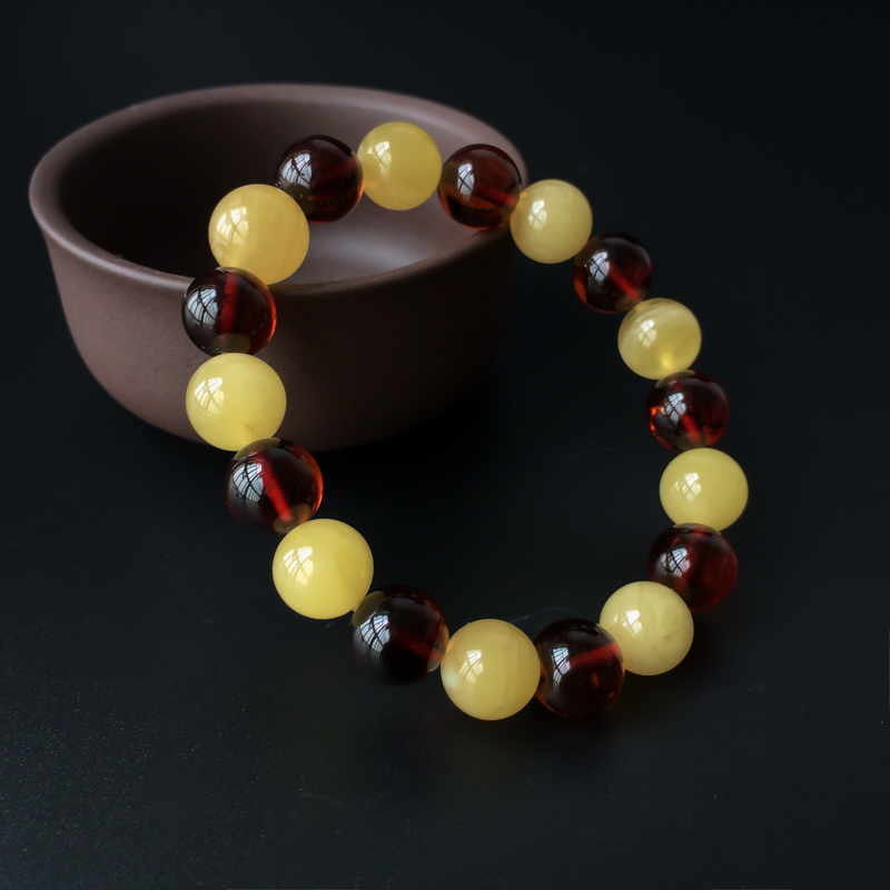 蜜蜡多宝手串 - 红掌柜