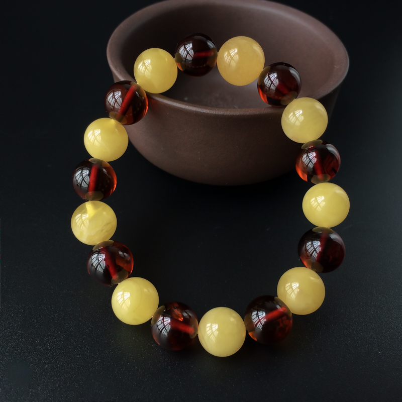 波罗的海天然鸡油黄蜜蜡多宝手串 - 红掌柜