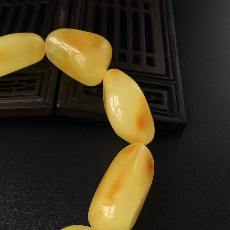 满蜜柠檬黄蜜蜡手串 - 红掌柜