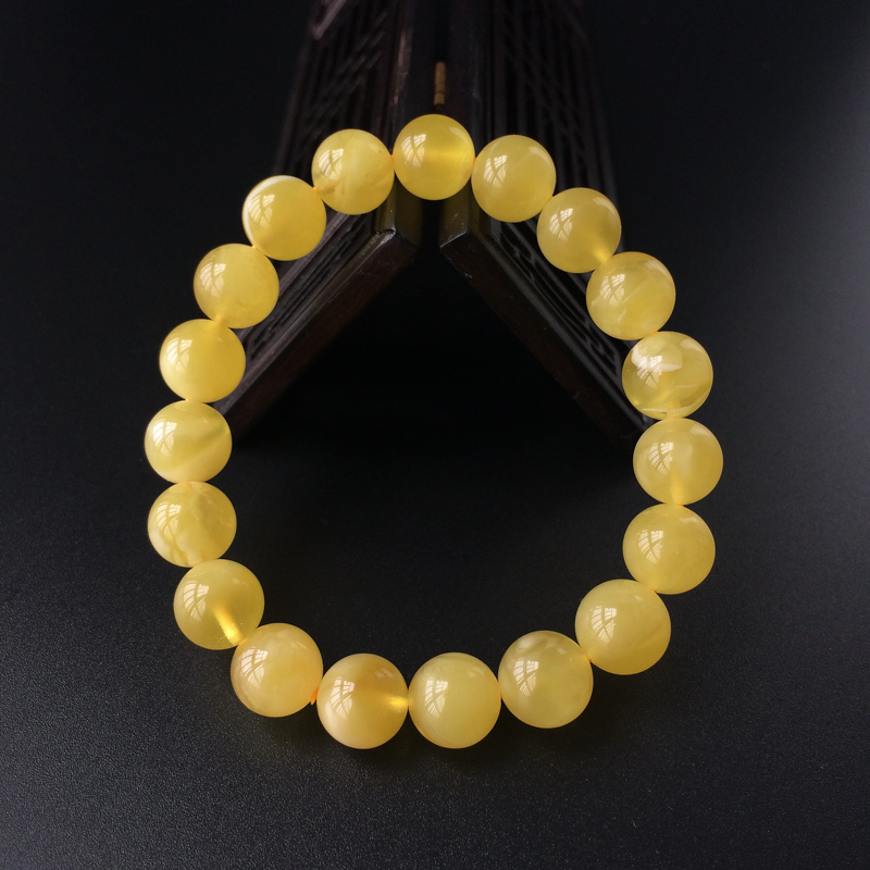 波罗的海天然鸡油黄蜜蜡手串 - 红掌柜