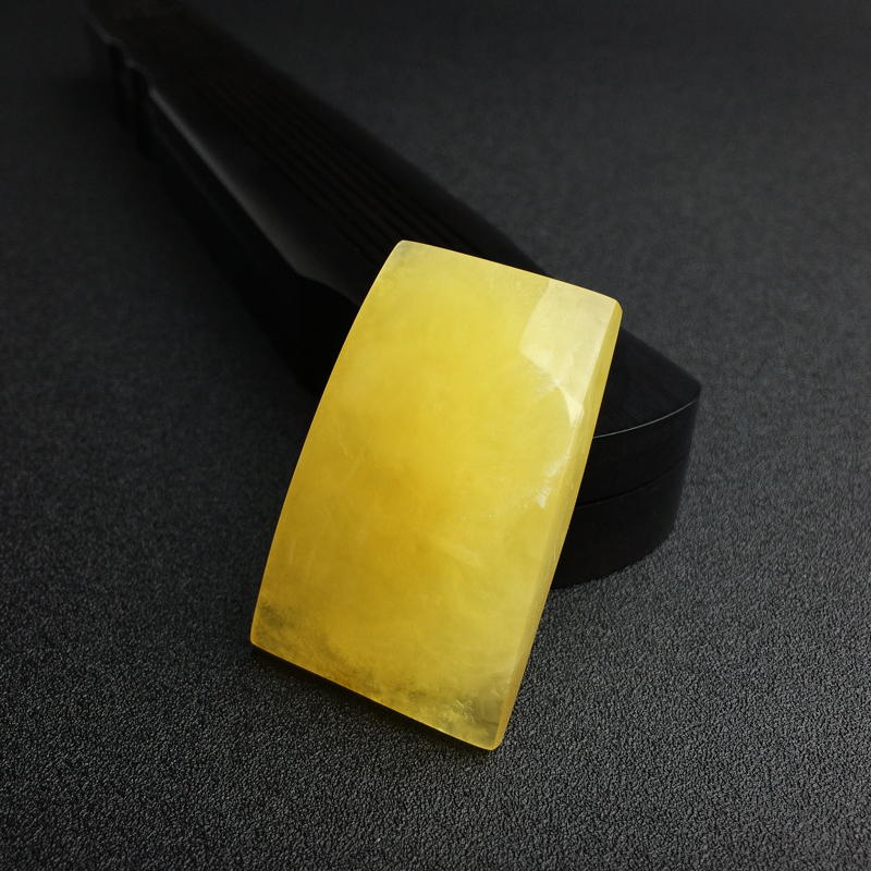 天然鸡油黄蜜蜡无事牌吊坠 - 红掌柜