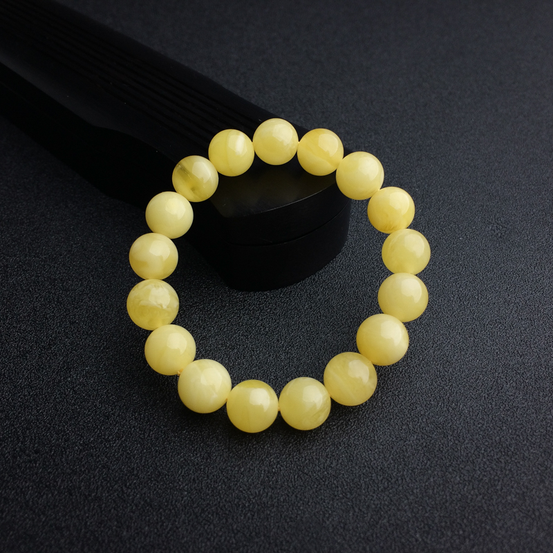 波罗的海天然白花蜜蜜蜡手串 - 红掌柜