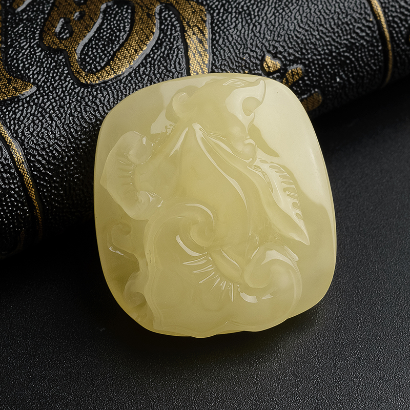 蜜蜡如意吊坠-红掌柜珠宝