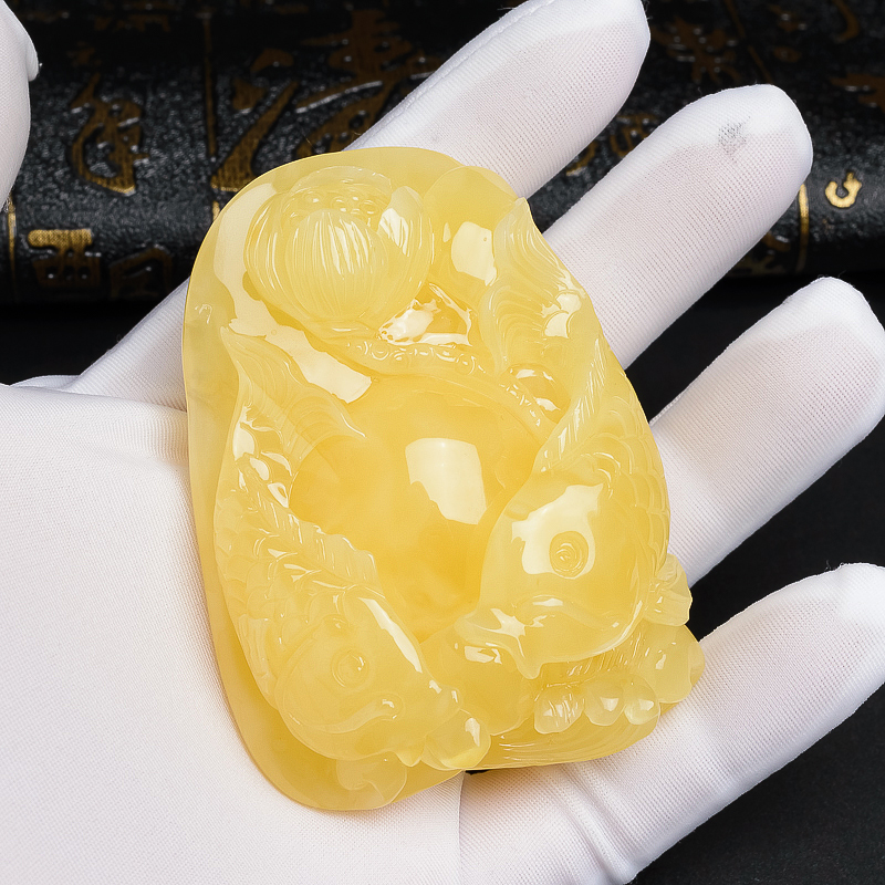 波罗的海满蜜金鱼挂件-红掌柜珠宝