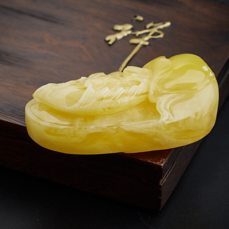 波罗的海满蜜蜜蜡鱼吊坠 - 红掌柜珠宝