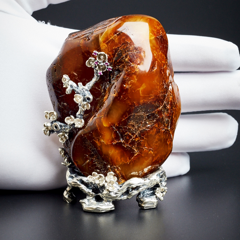 天然蜜蜡摆件-红掌柜珠宝