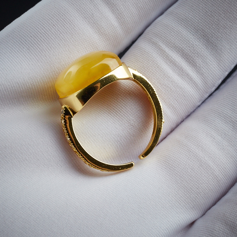 波罗的海金包蜜戒指 - 红掌柜珠宝