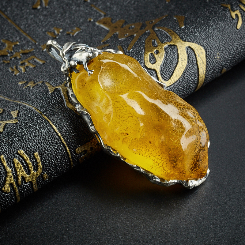 蜜蜡原石随形吊坠 - 红掌柜珠宝