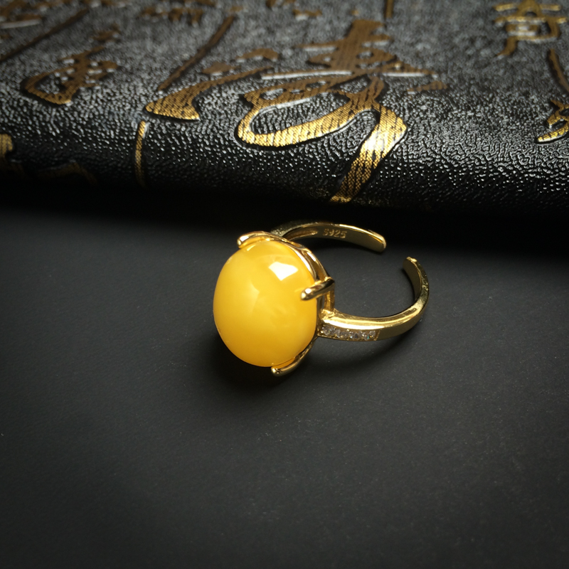 波罗的海天然蜜蜡戒指 - 红掌柜