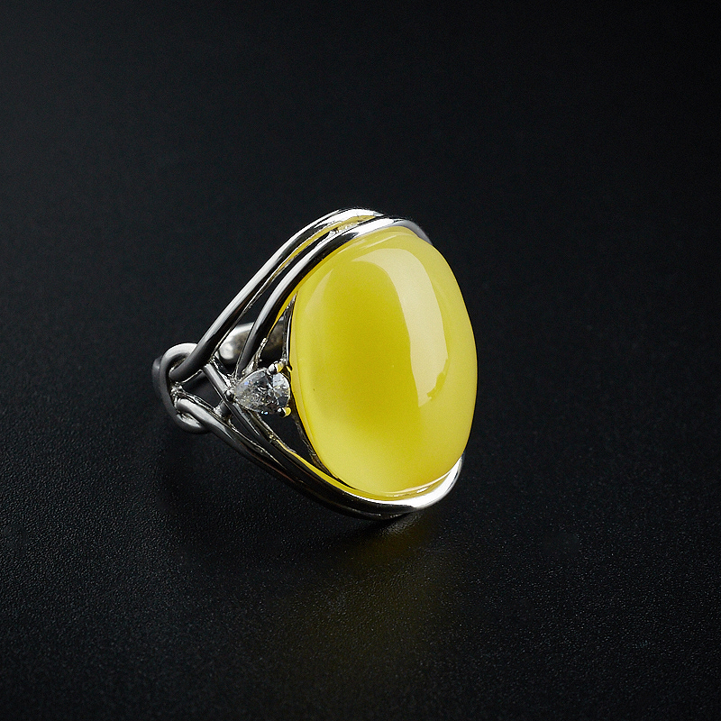 天然蜜蜡戒指-红掌柜