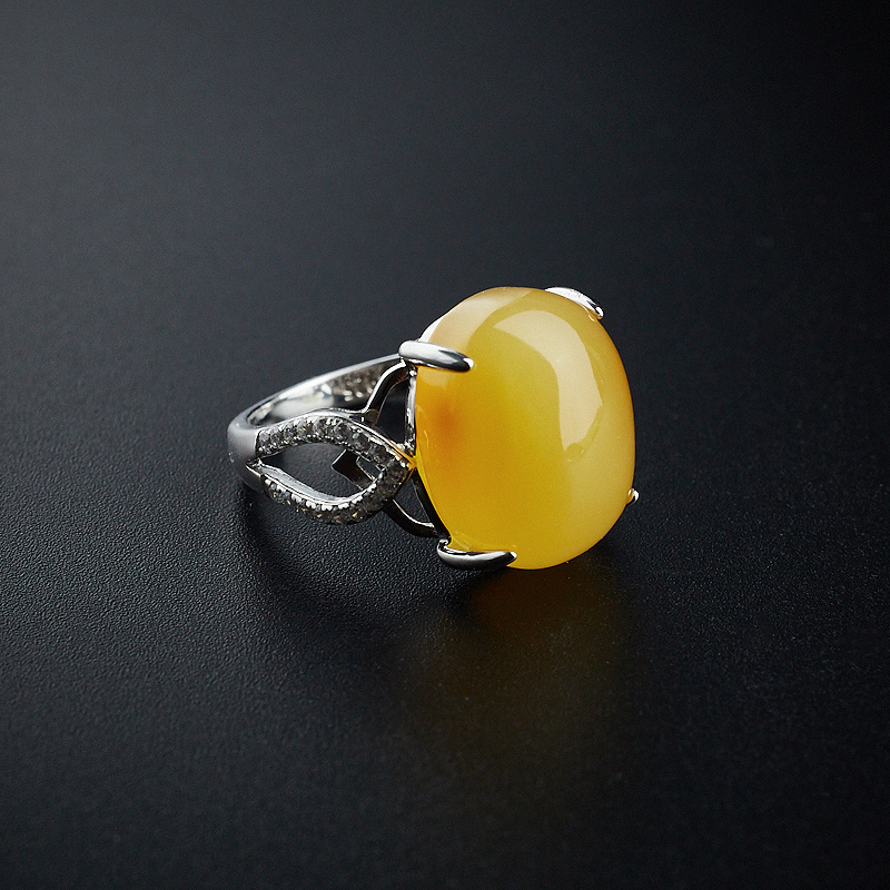 满蜜蜜蜡戒指-红掌柜