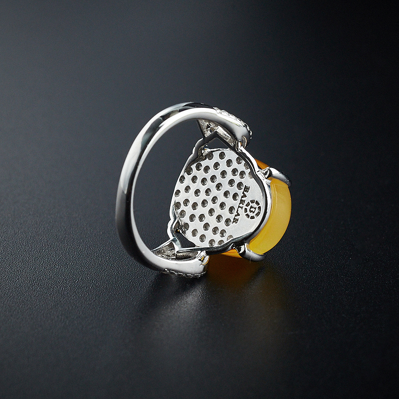 蜜蜡戒指-红掌柜