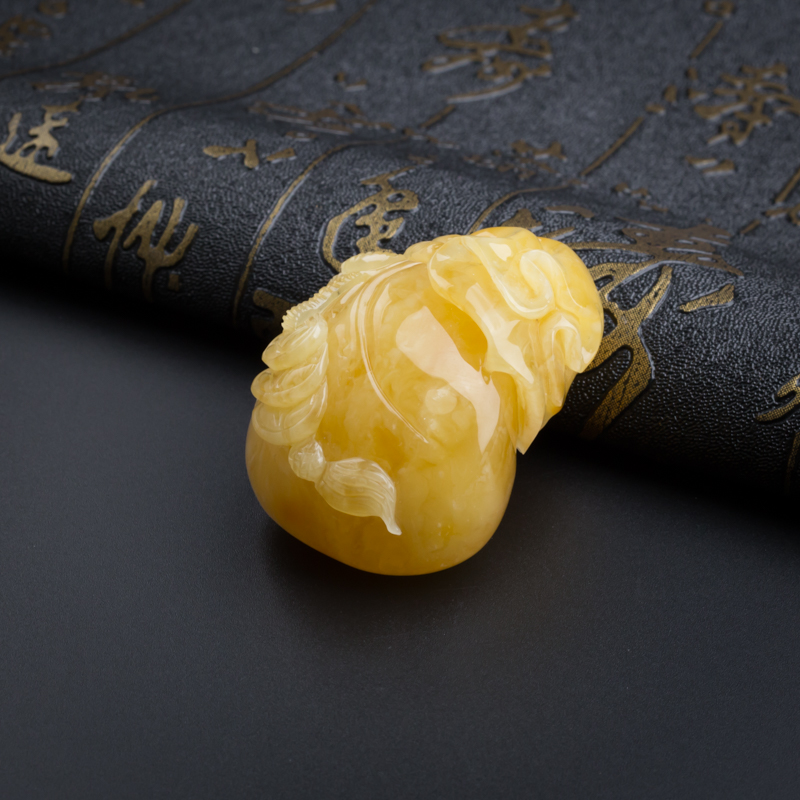 波罗的海满蜜鸡油黄蜜蜡钱袋吊坠-红掌柜