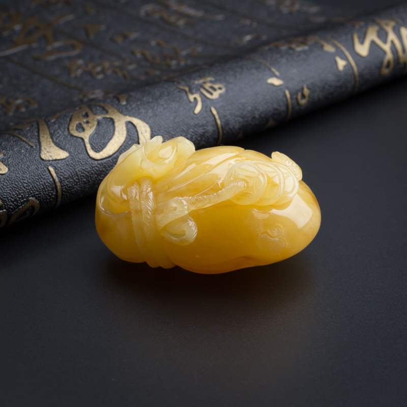 波罗的海天然满蜜蜜蜡钱袋吊坠-红掌柜