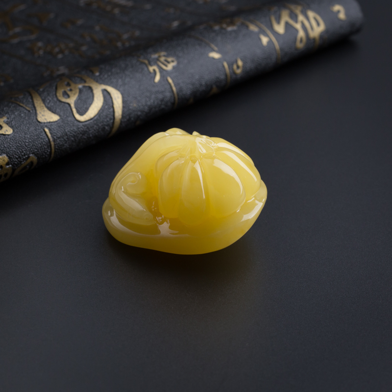 满蜜鸡油黄蜜蜡吊坠-红掌柜