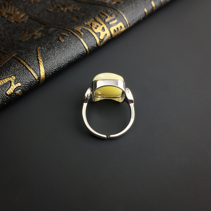 蜜蜡戒指-红掌柜