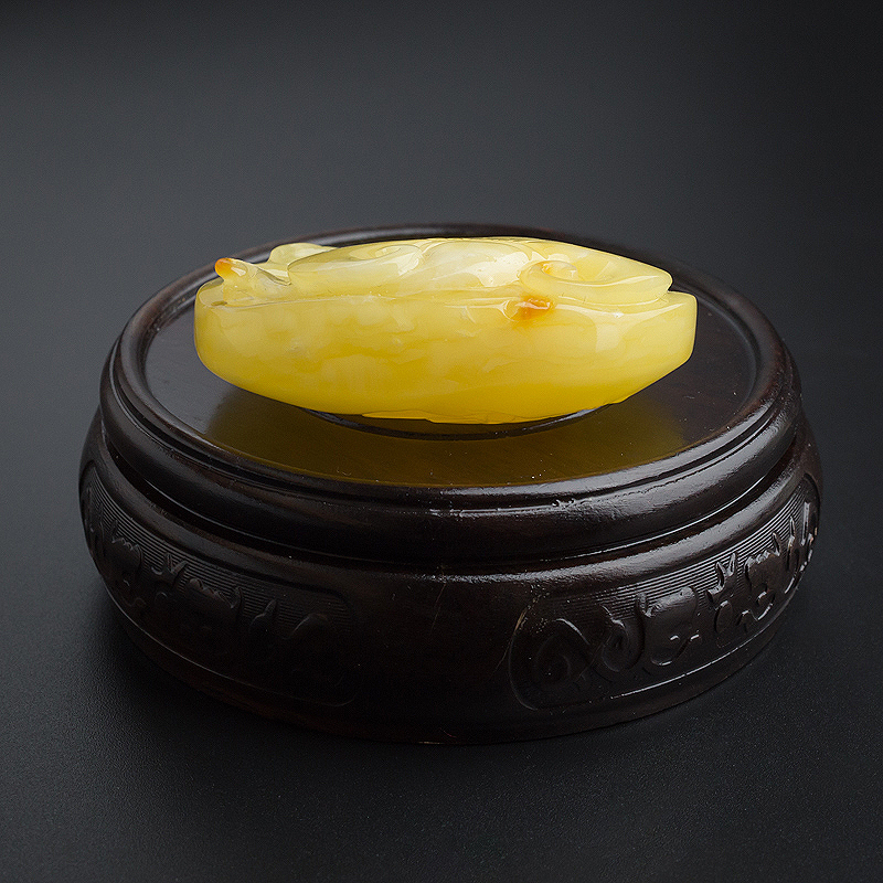 满蜜鸡油黄蜜蜡如意-红掌柜