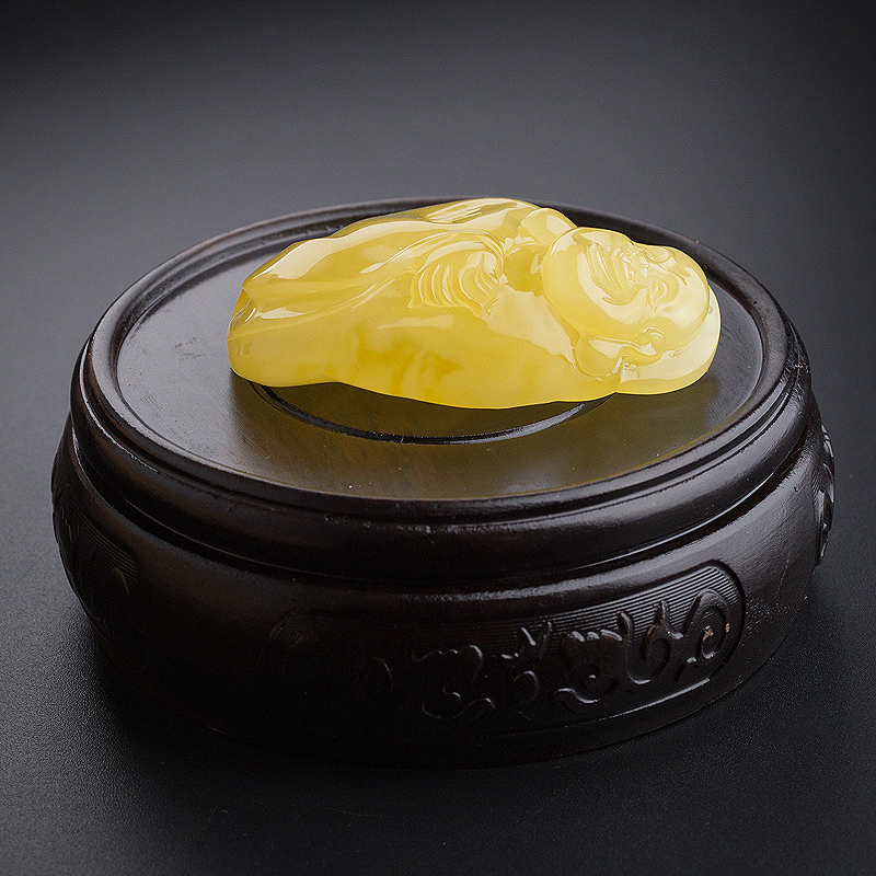 蜜蜡弥勒佛挂坠-红掌柜