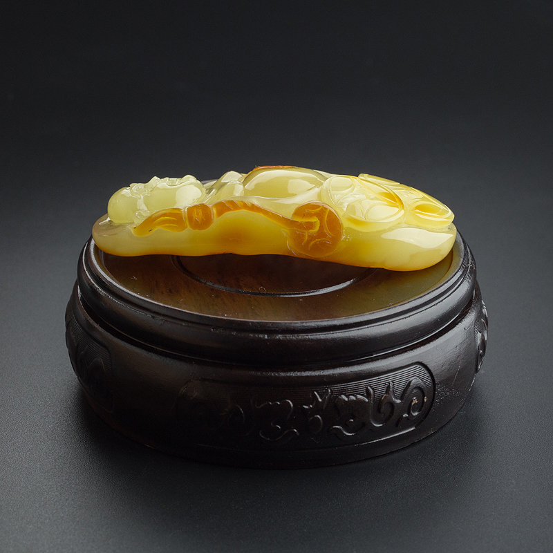 波罗的海蜜蜡弥勒佛吊坠-红掌柜