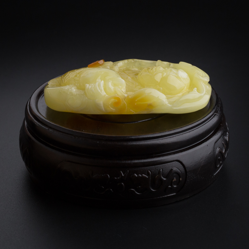 蜜蜡送财童子吊坠 - 红掌柜