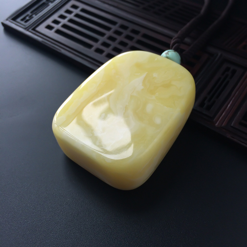 白花蜜无事牌吊坠 - 红掌柜