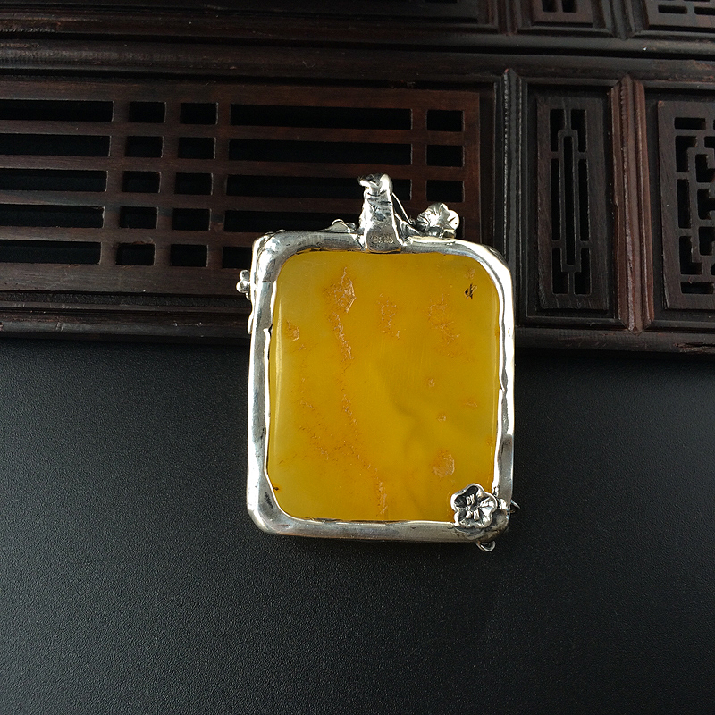 白花蜜无事牌吊坠 - 红掌柜