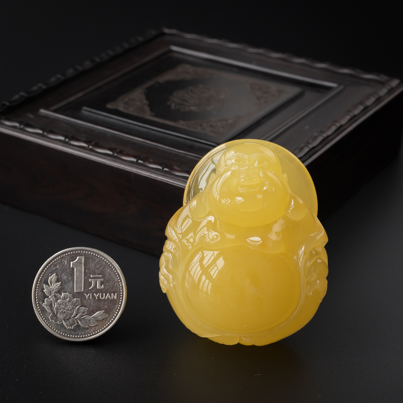 蜜蜡弥勒佛-红掌柜