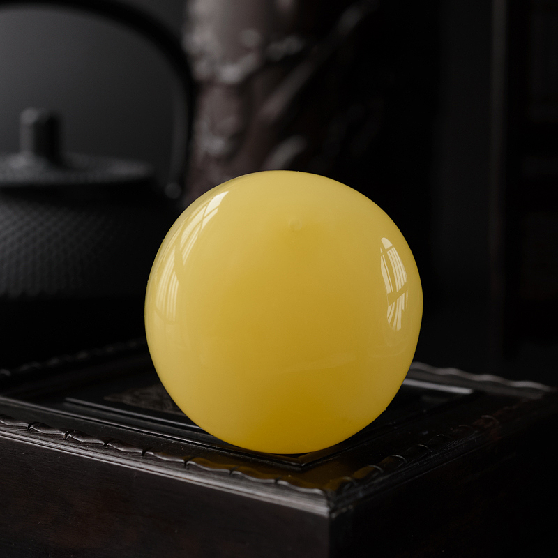 波罗的海天然满蜜柠檬黄平安扣蜜蜡吊坠 - 红掌柜