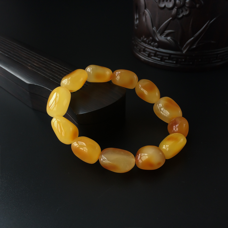 波罗的海天然蜜蜡随形手串-红掌柜